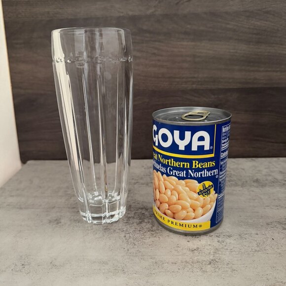 Vera Wang Wedgwood With Love German Clear Lead Crystal Flower Vase 7.5" Tall - Picture 2 of 7